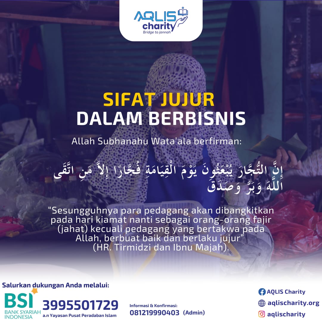 SIFAT JUJUR DALAM BERBISNIS